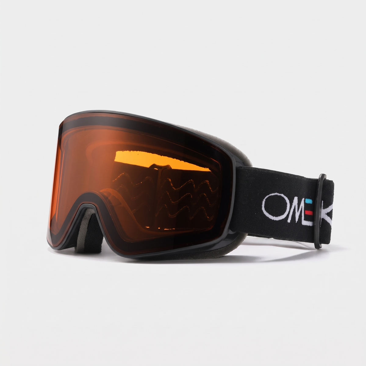 Gogle narciarskie i snowboardowe, czarna oprawka, szyba bursztynowa