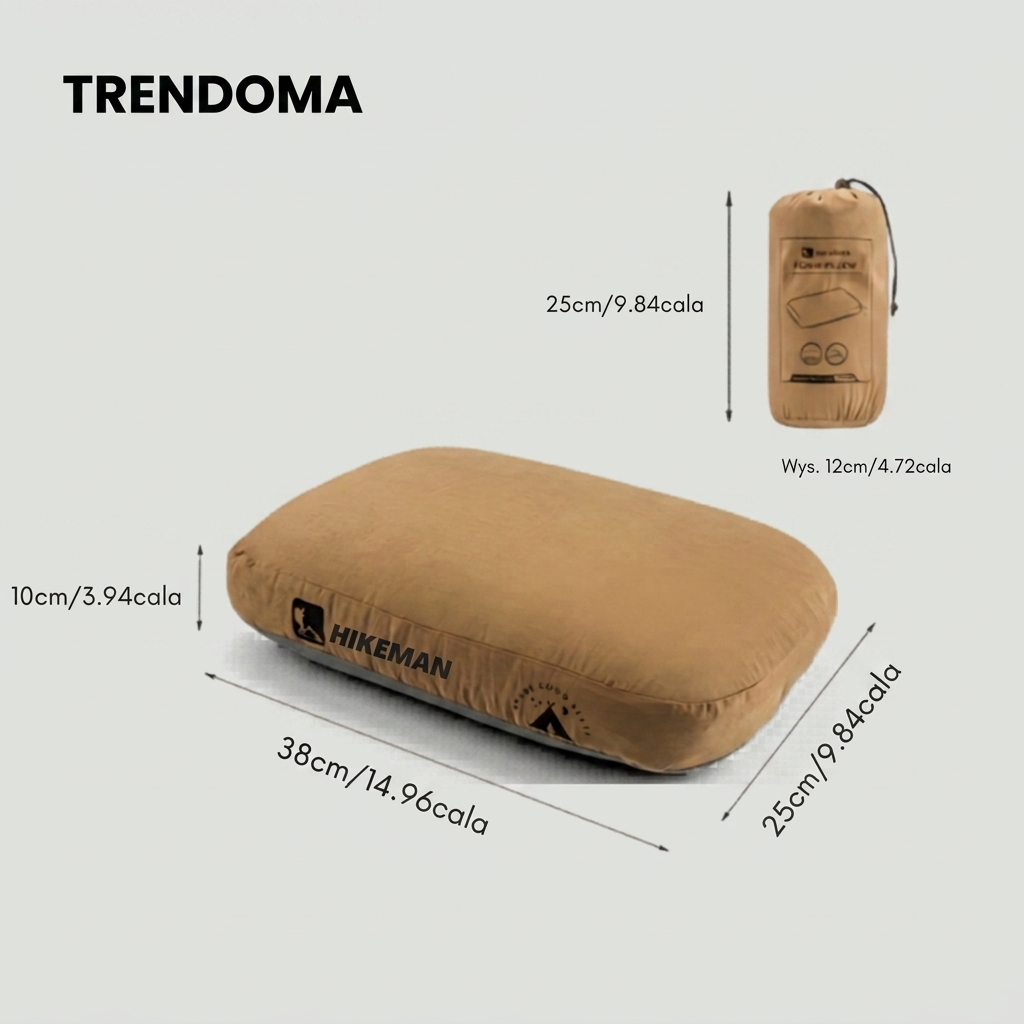Przenośna Poduszka Kempingowa – Podróżna Poduszka z Pianki Memory Foam do Użytku Outdoorowego