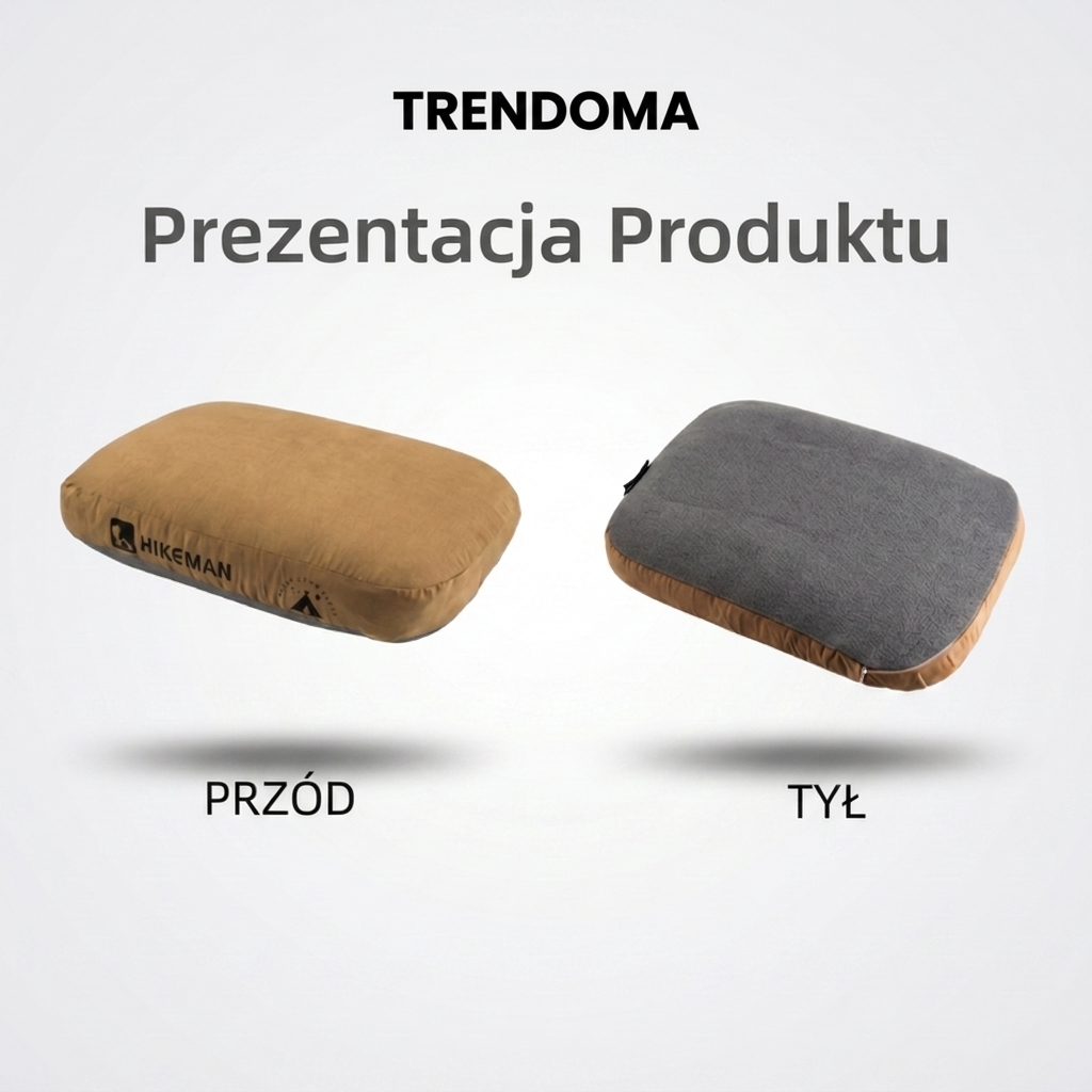 Przenośna Poduszka Kempingowa – Podróżna Poduszka z Pianki Memory Foam do Użytku Outdoorowego