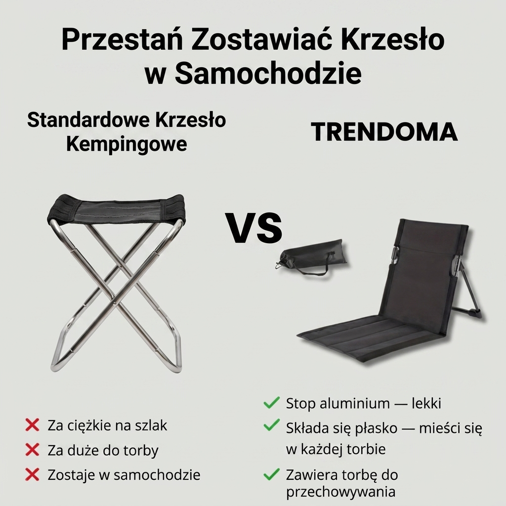 Ultralekkie Aluminiowe Składane Krzesło Kempingowe – Przenośny Fotel Księżycowy na Plażę i Outdoor