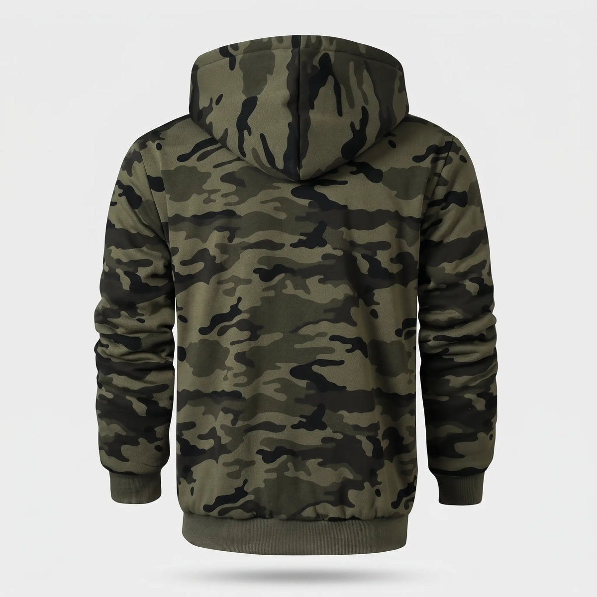 Bluza moro męska – rozpinana z kapturem - na misiu sherpa - bez sznurków