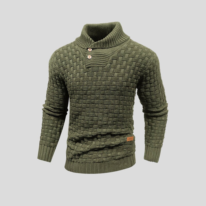 Sweter dzianinowy męski | Klasyczny pulower na sezon zimowy