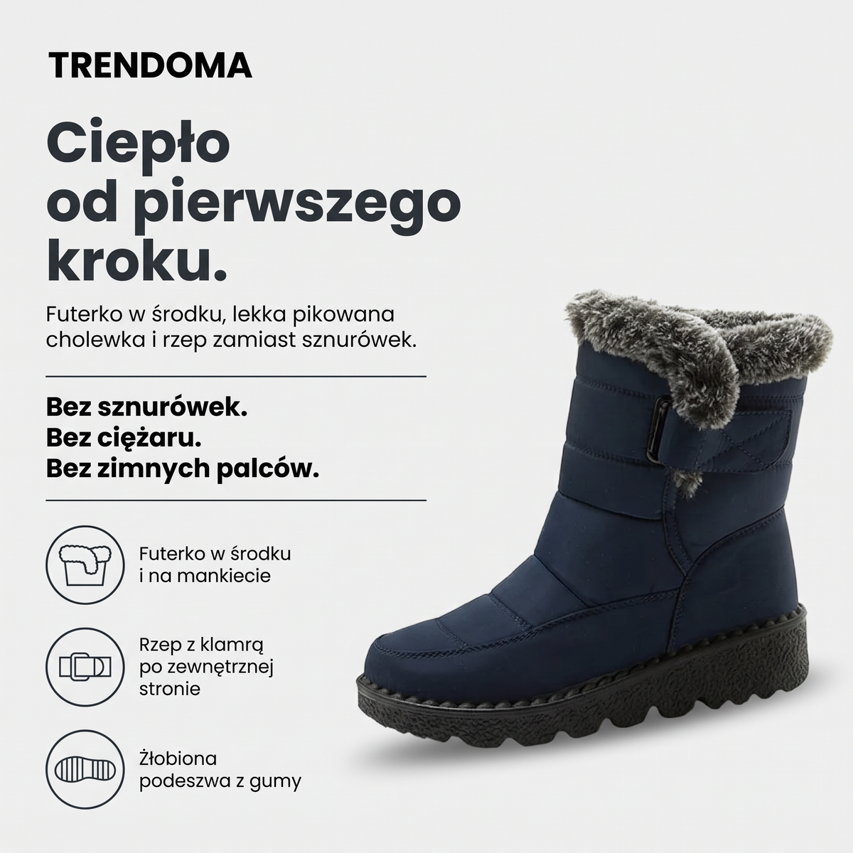 Ocieplane buty zimowe damskie na rzep - jak działają