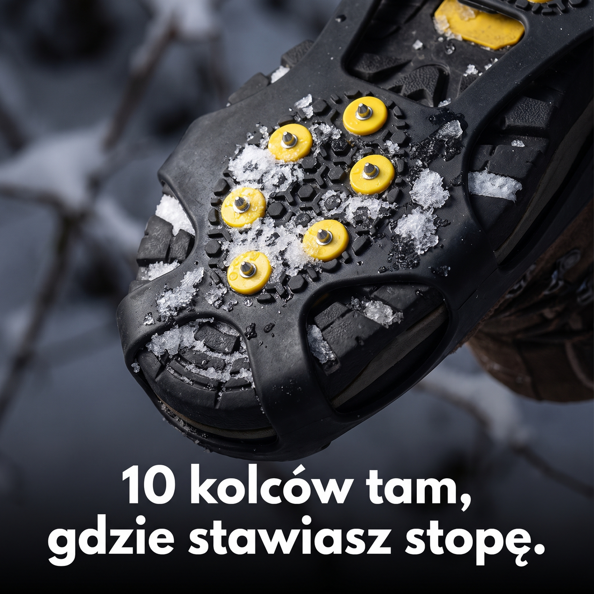 10 kolców pod podeszwą – zbliżenie