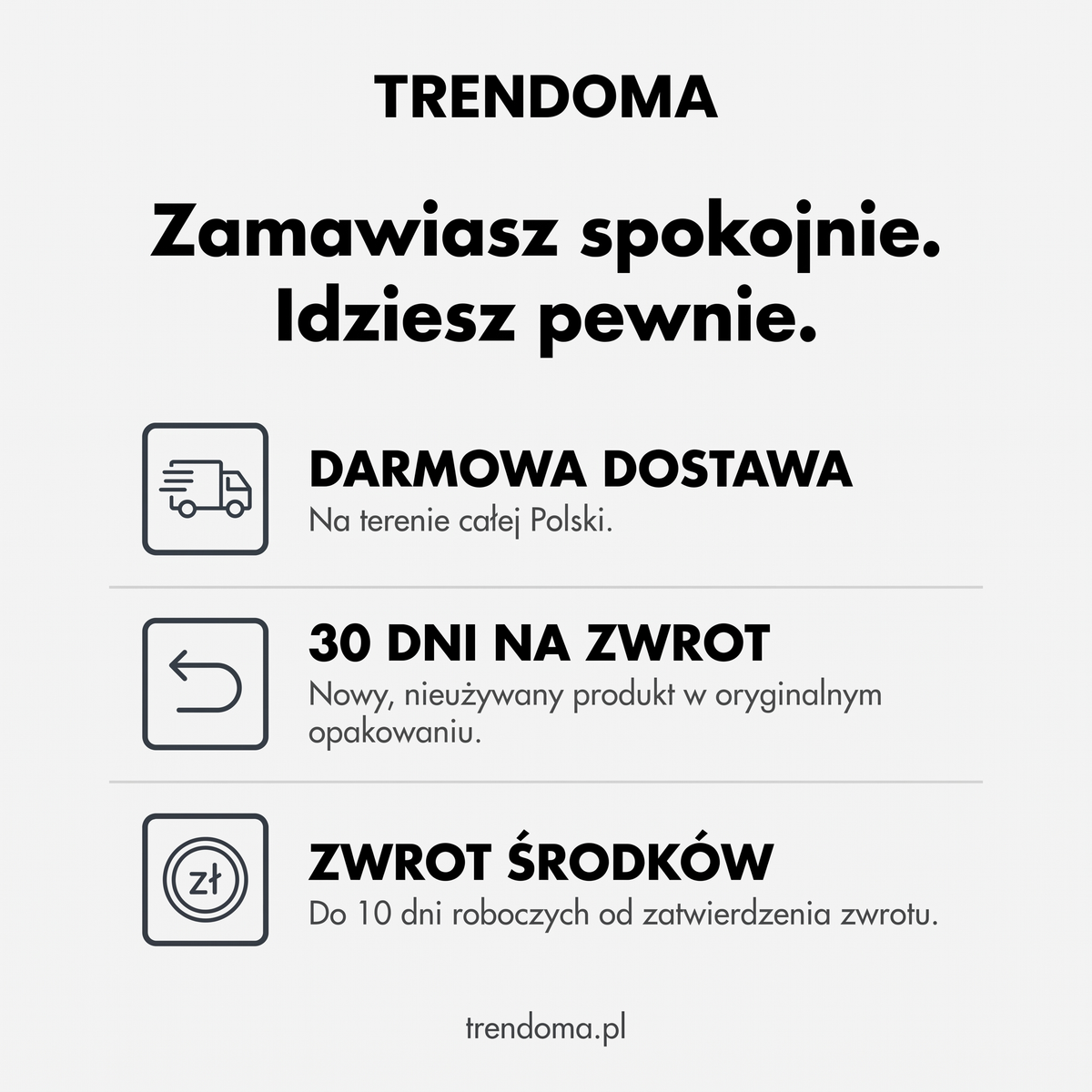 Darmowa dostawa, 30 dni na zwrot
