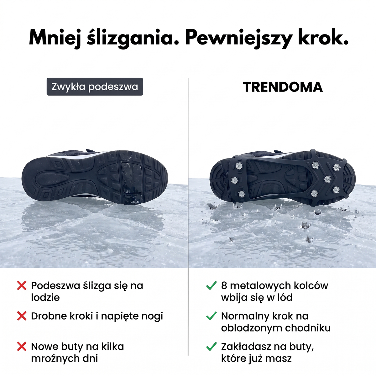 Raczki a zwykła podeszwa