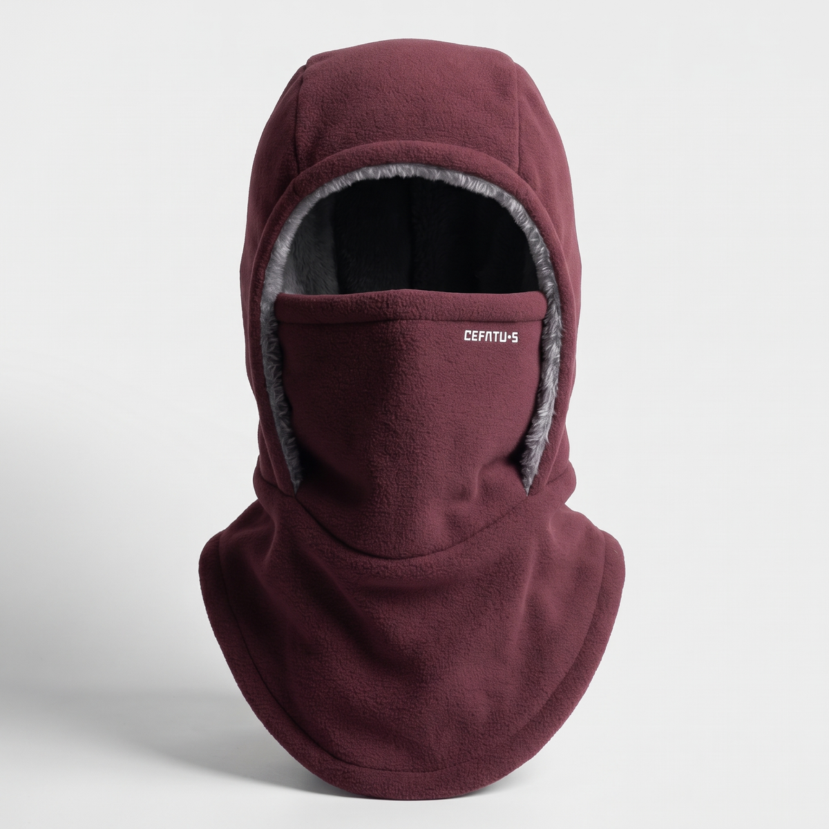 Balaclava zimowa bordowa