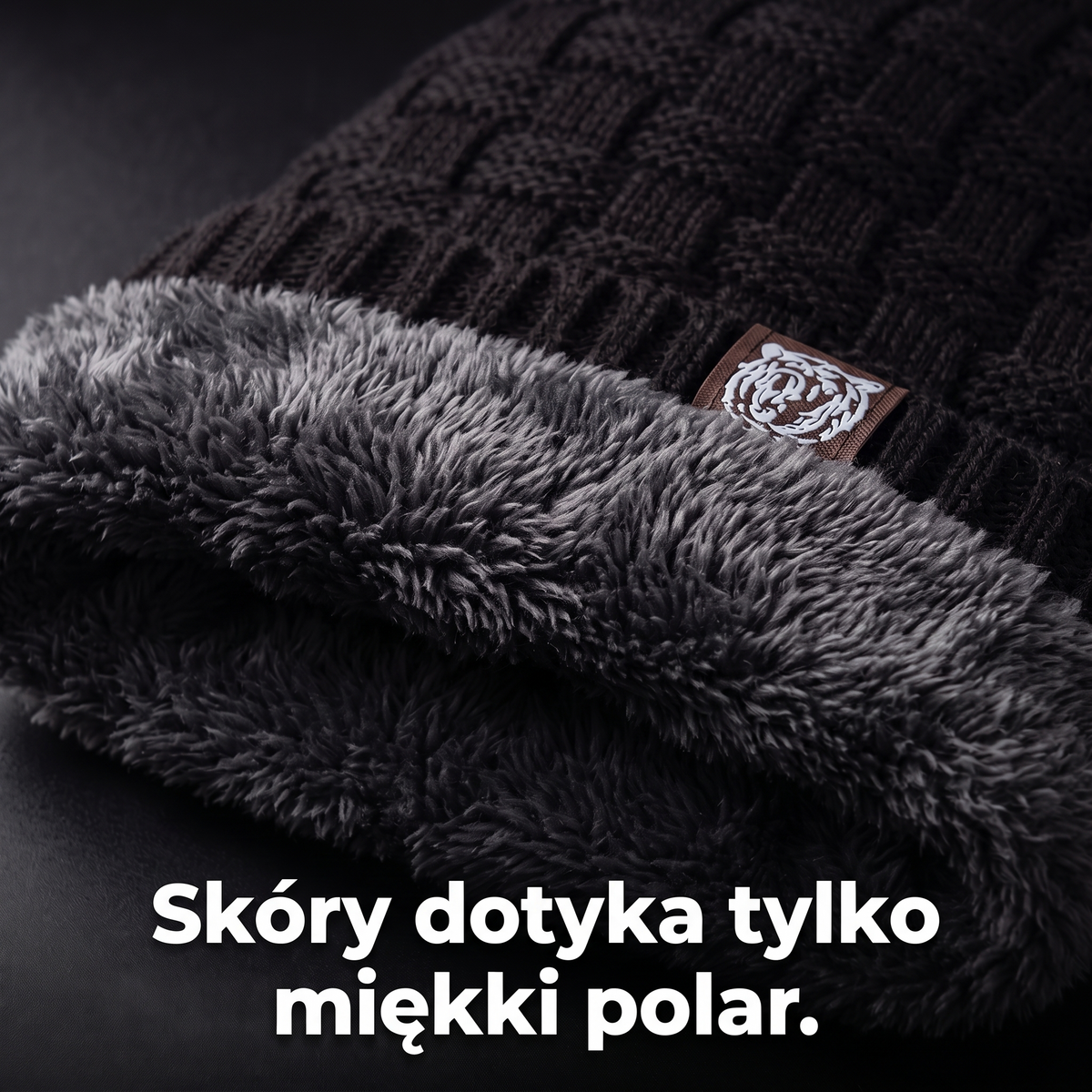 Czapka beanie męska z polarem – miękka podszewka przy skórze