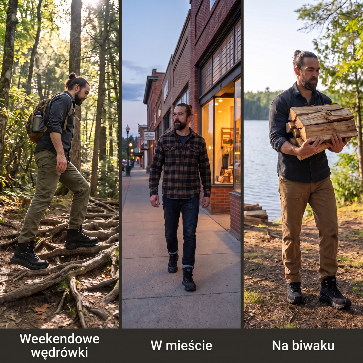 Buty trekkingowe męskie na szlaku, w mieście i na biwaku