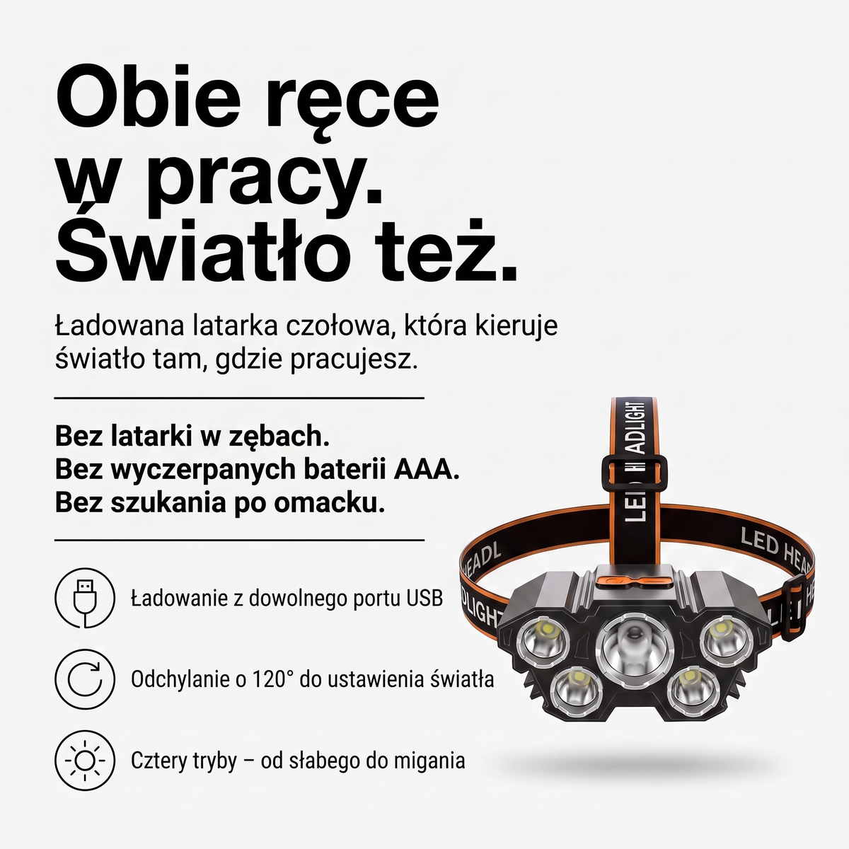 Latarka czołowa LED akumulatorowa – najważniejsze cechy