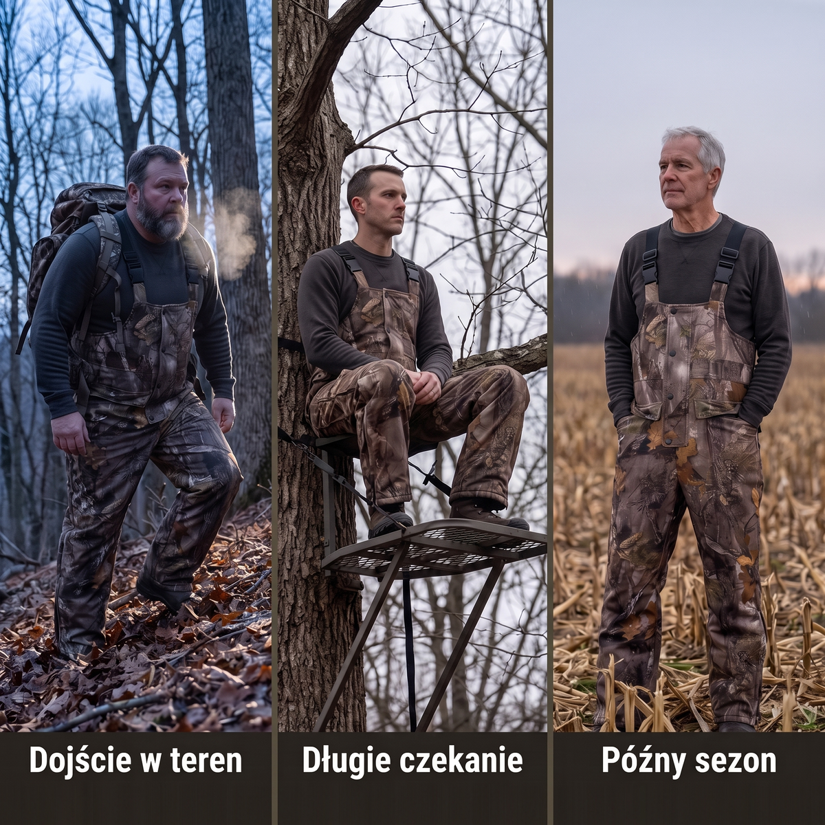 Ogrodniczki moro na dojście w teren, długie czekanie na ambonie i późny sezon