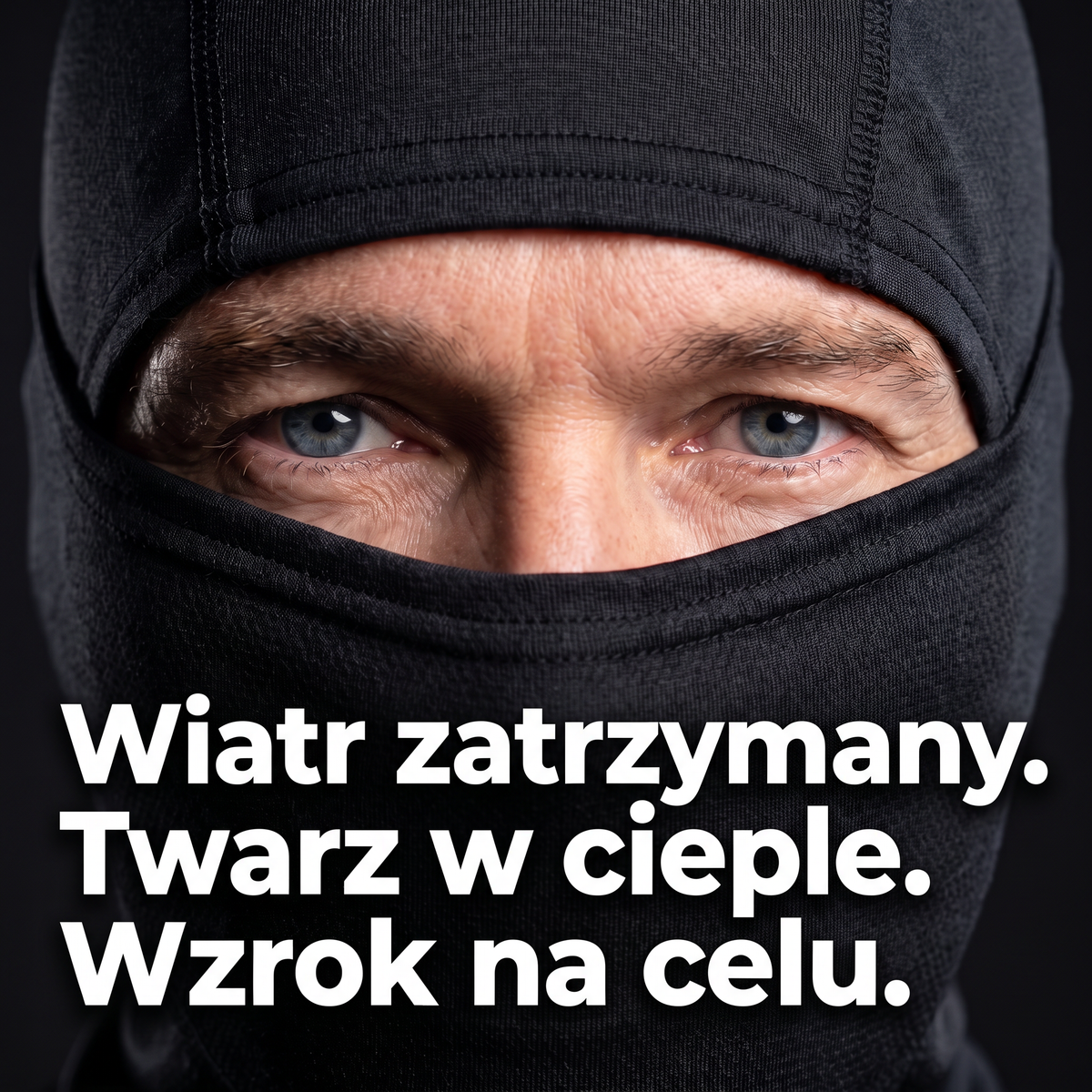 Kominiarka zimowa z jednym otworem na oczy i nos