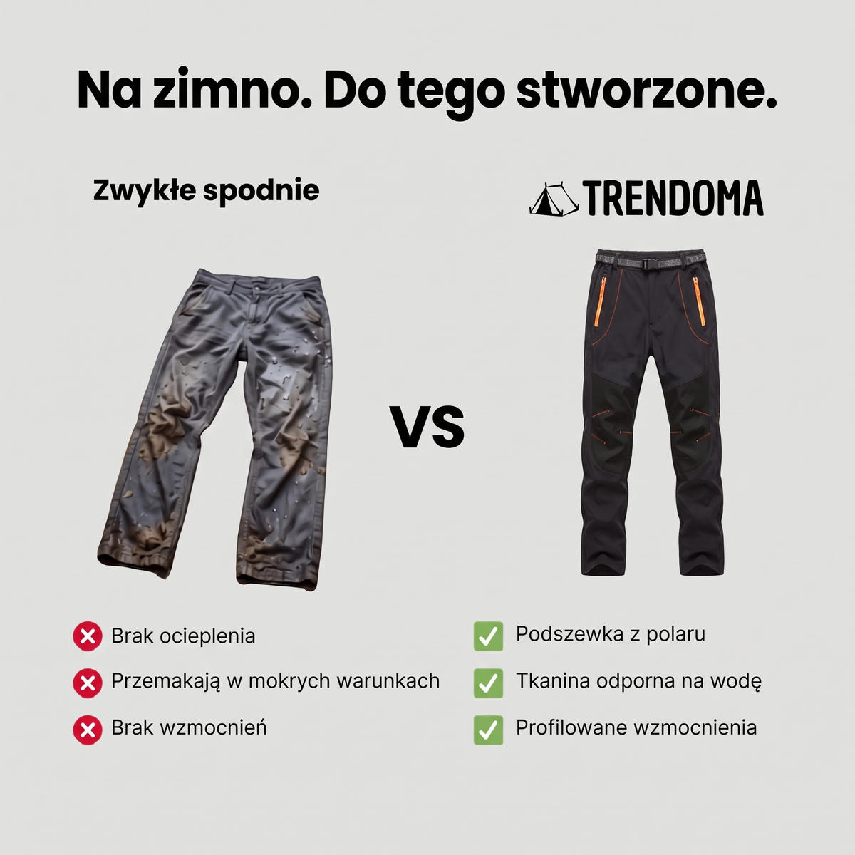 Ocieplane spodnie trekkingowe w porównaniu ze zwykłymi spodniami