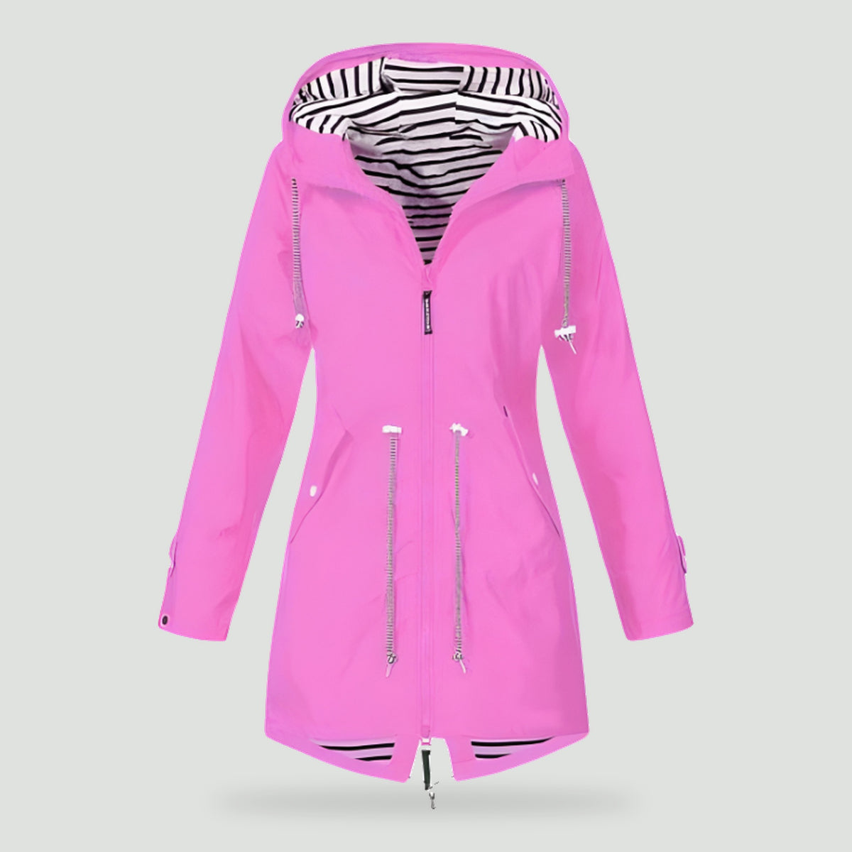 Long rain jacket in Pink