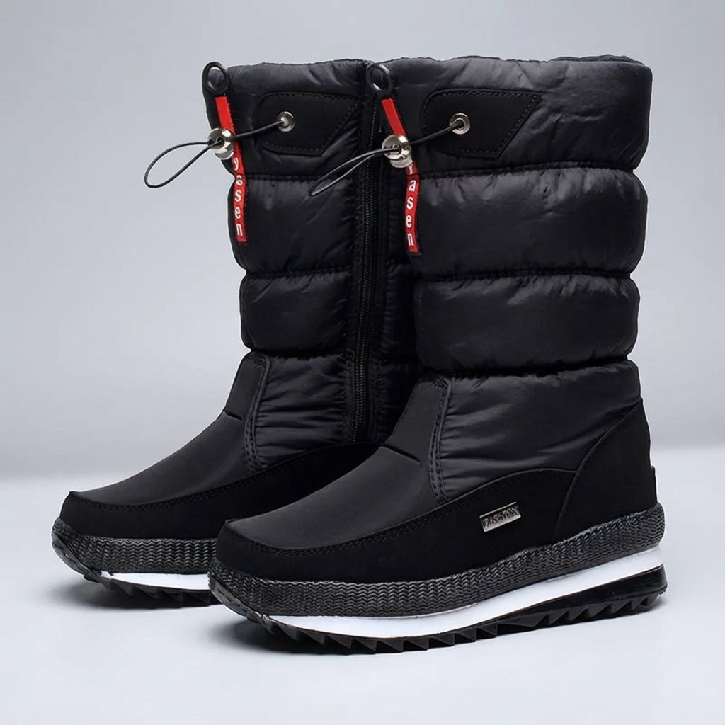 Mid calf snow boots in Black
