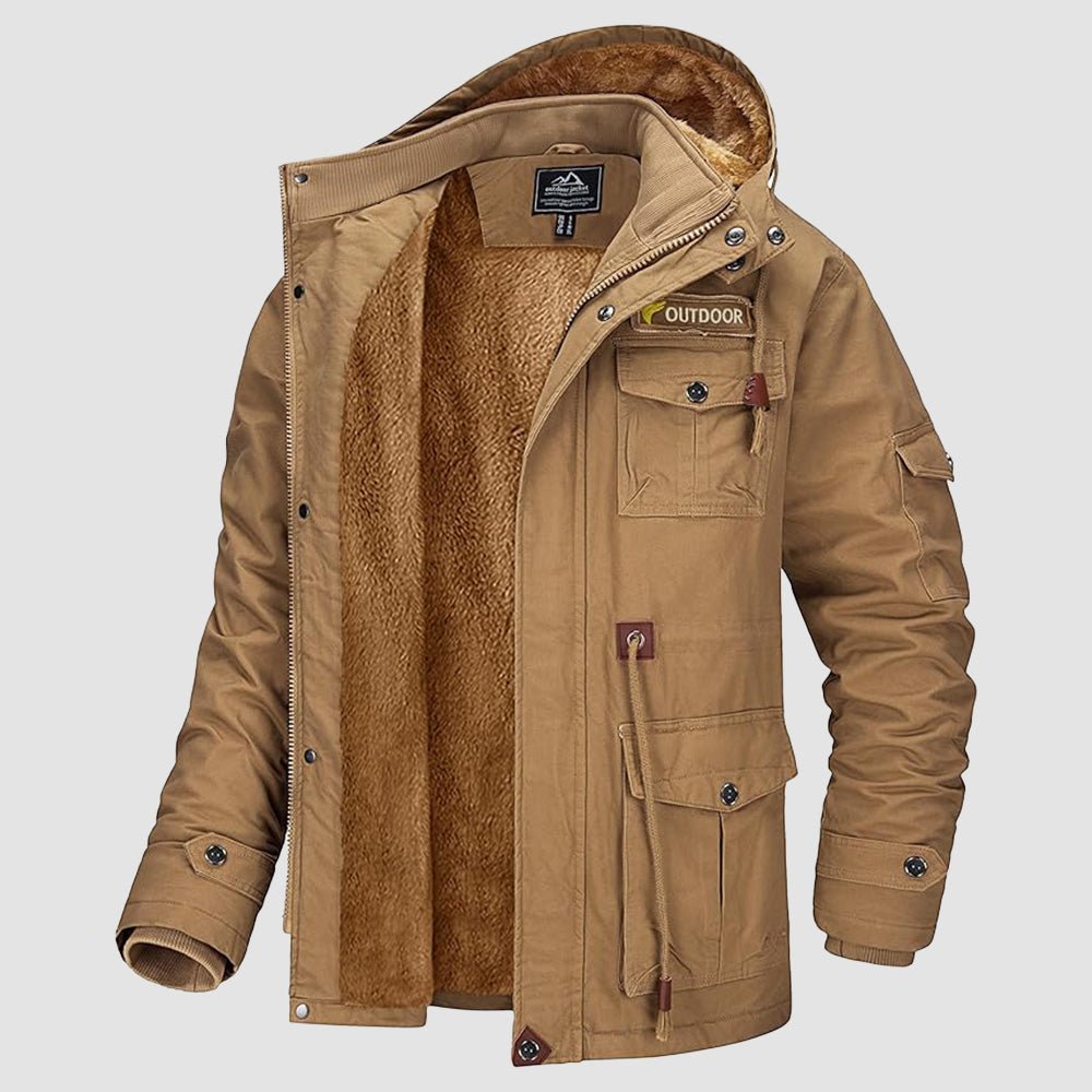 Kurtka zimowa męska parka wojskowa - khaki