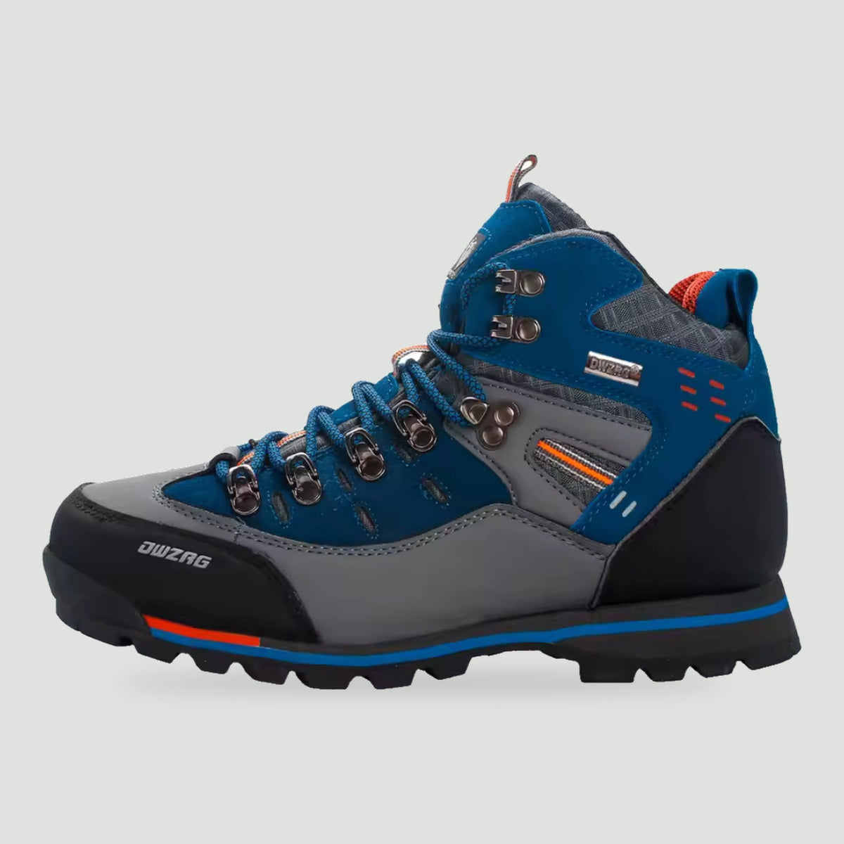 Buty trekkingowe męskie zamszowe wodoodporne - szaroniebieski