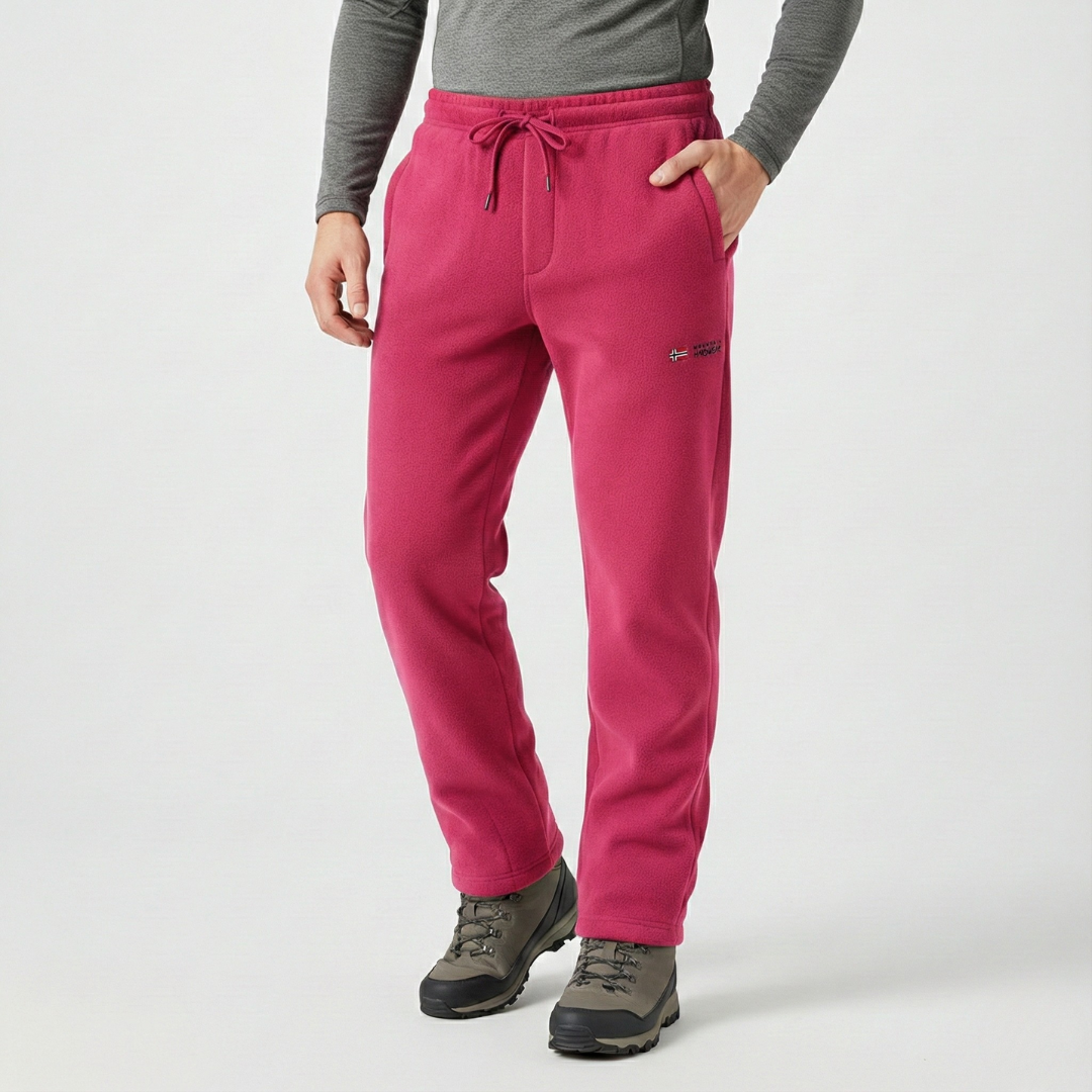 Fleece lined pants in Pink
