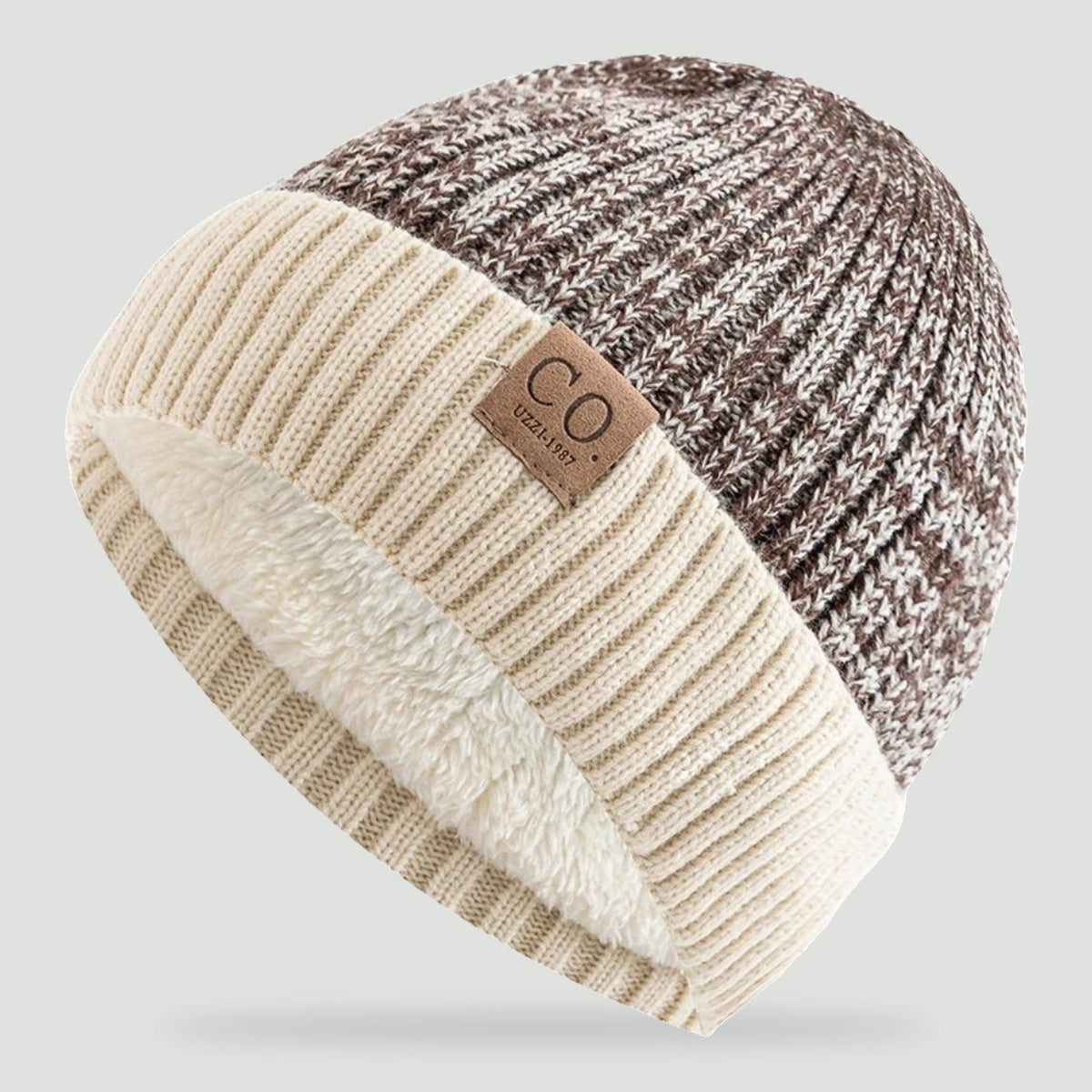 Czapka zimowa z polarem unisex - kawowy