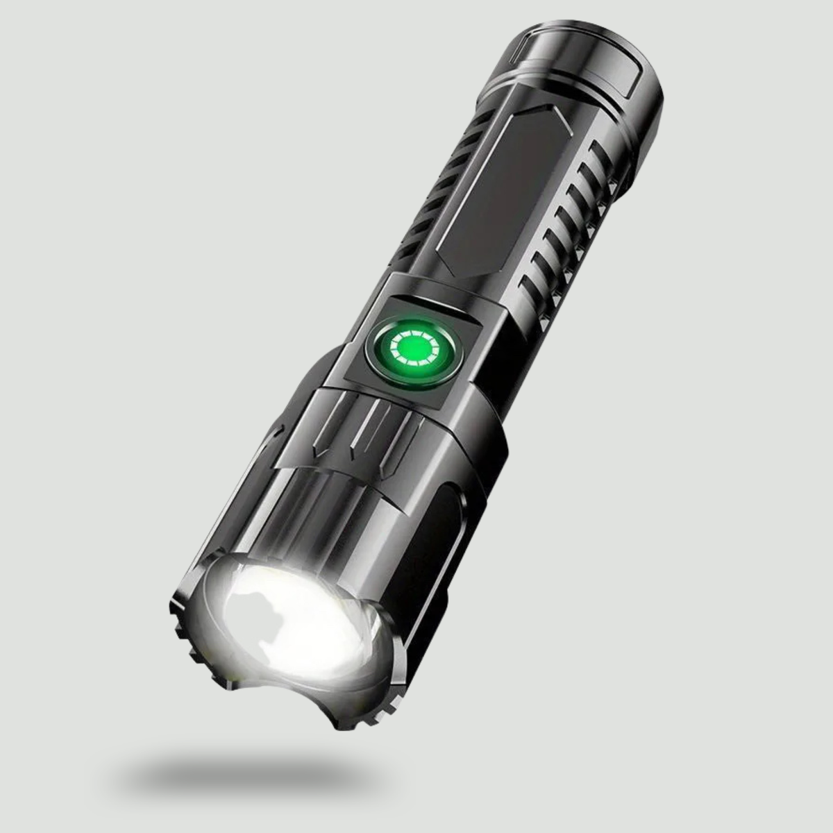Latarka LED akumulatorowa z zoomem – ładowanie USB - 3 tryby - zasięg do 200 m