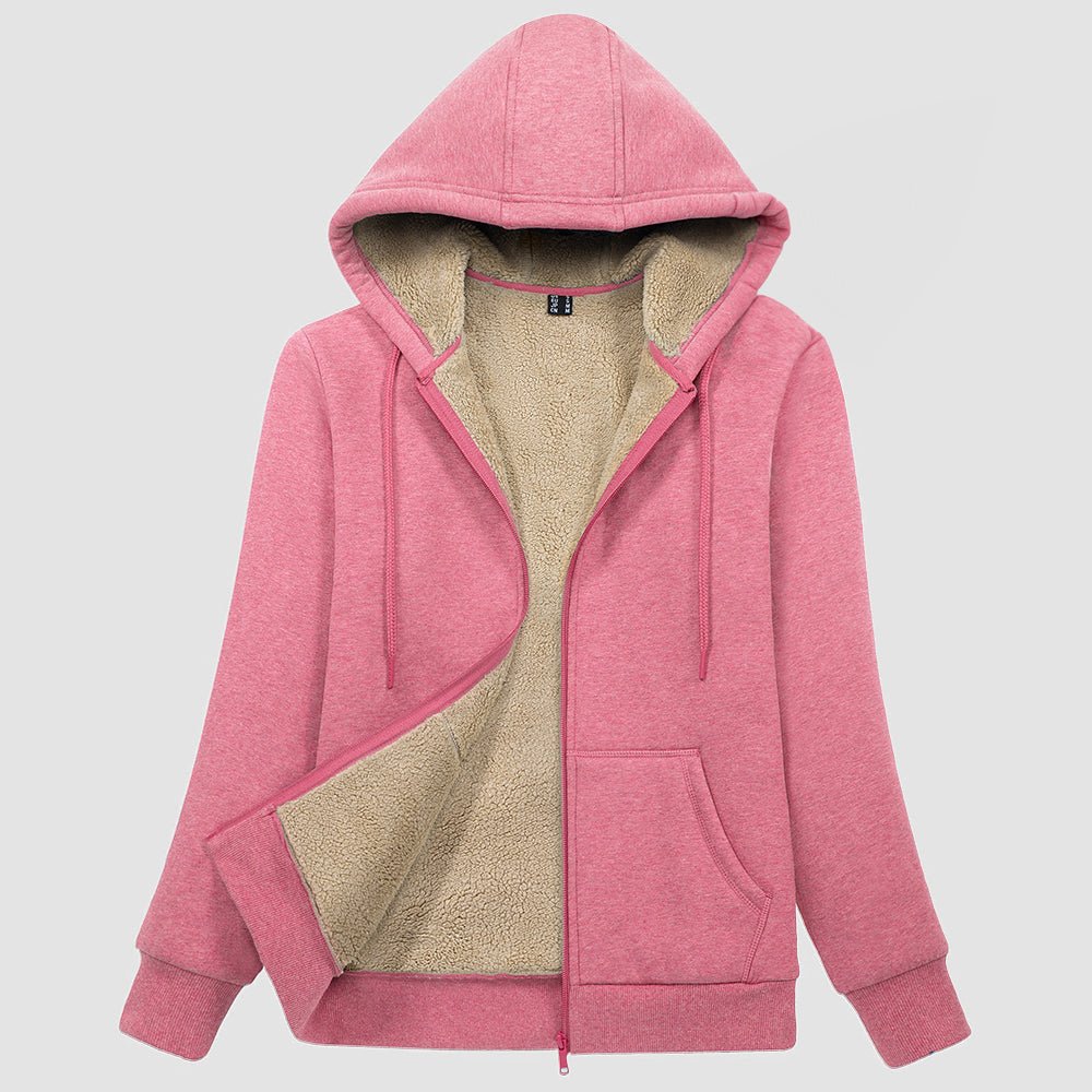 Bluza rozpinana damska na baranku - różowy