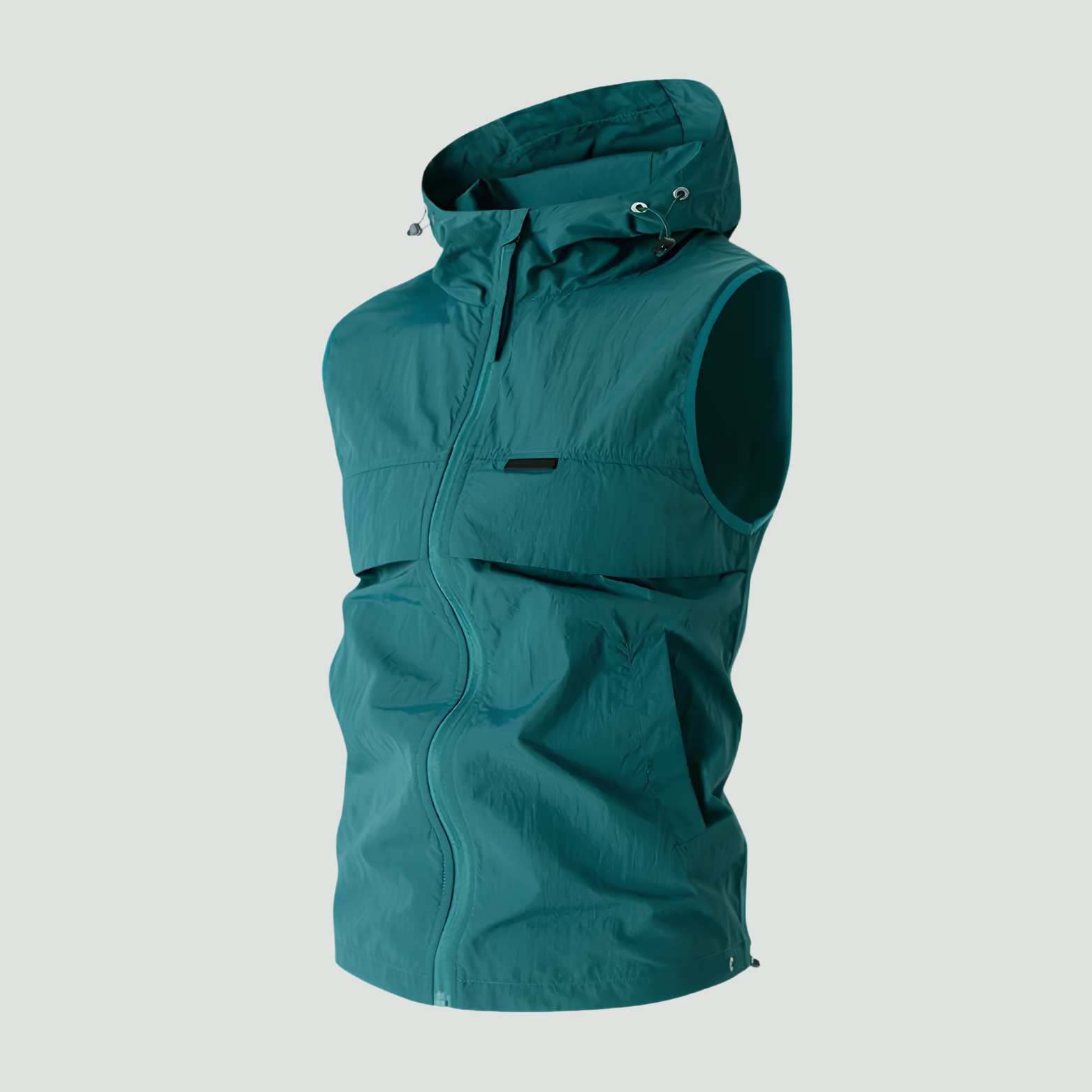Kamizelka wędkarska męska z kapturem – lekka, letnia – outdoor i trekking