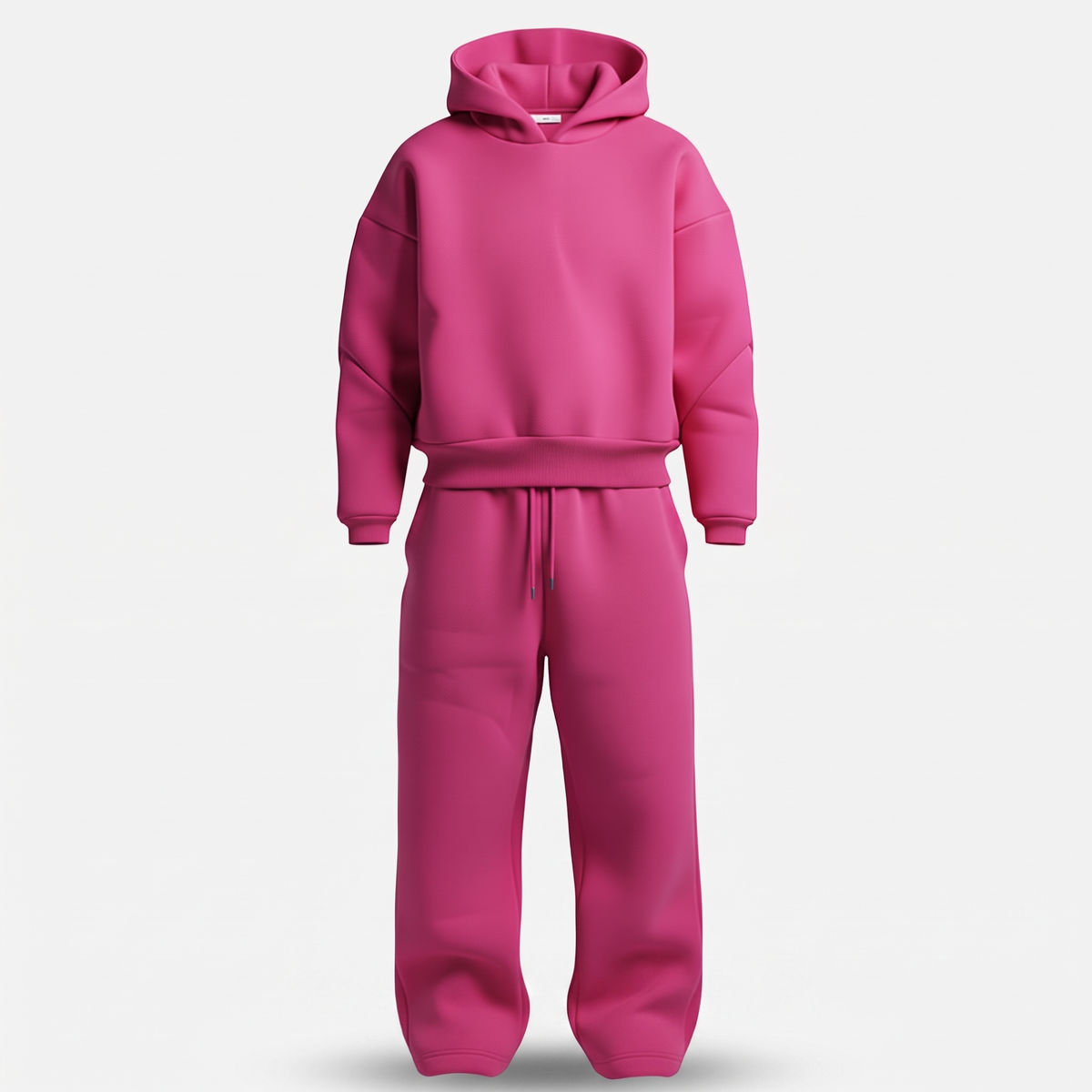 Dres męski komplet oversize różowy