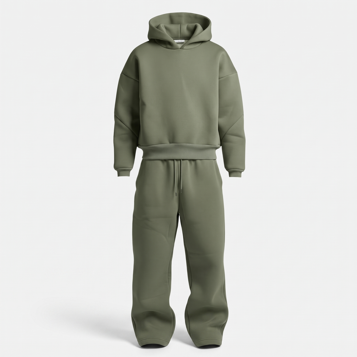 Dres męski komplet oversize zielony