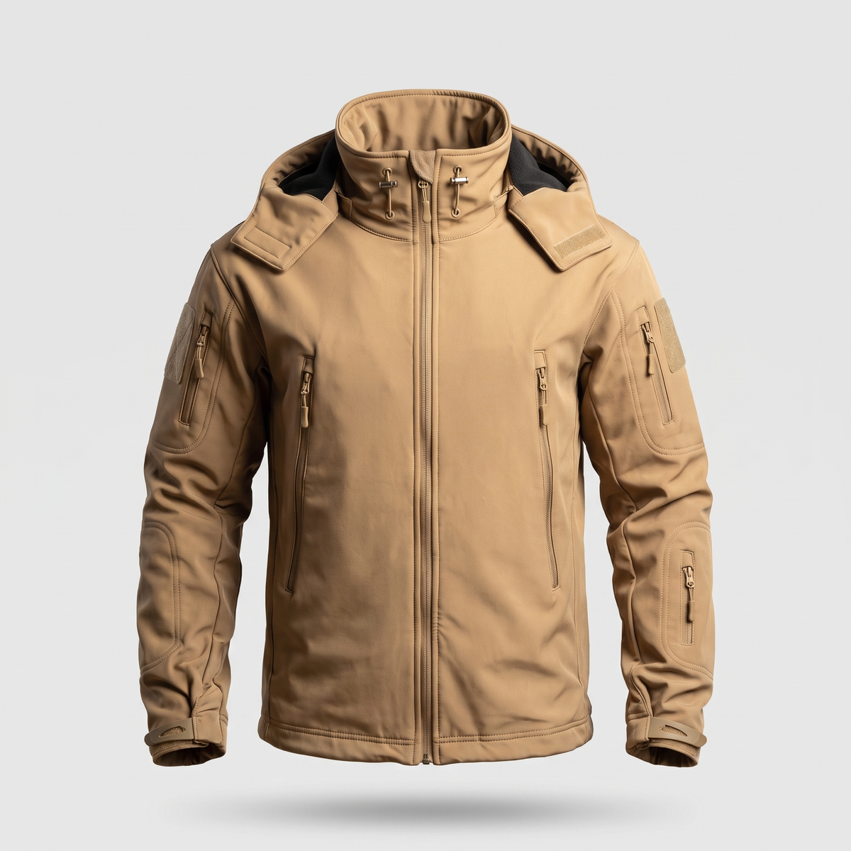 Kurtka softshell męska z polarem – taktyczna - chowany kaptur - do 5XL