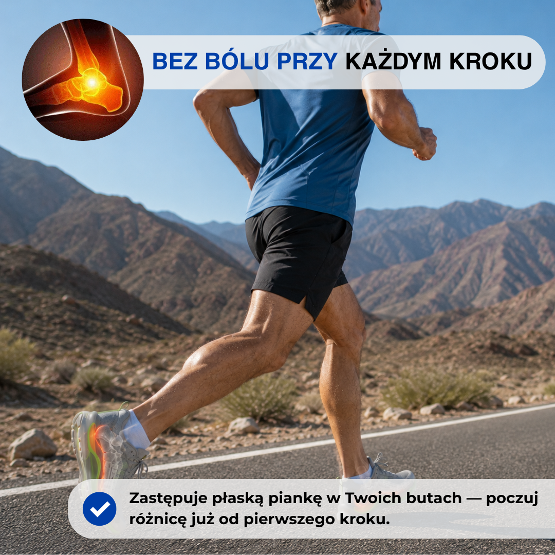 Wkładki ortopedyczne żelowe – wsparcie łuku stopy – praca i outdoor