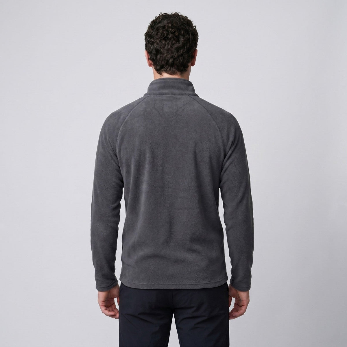 Polar męski half zip – bluza ze stójką - szybkoschnąca - odporna na mechacenie
