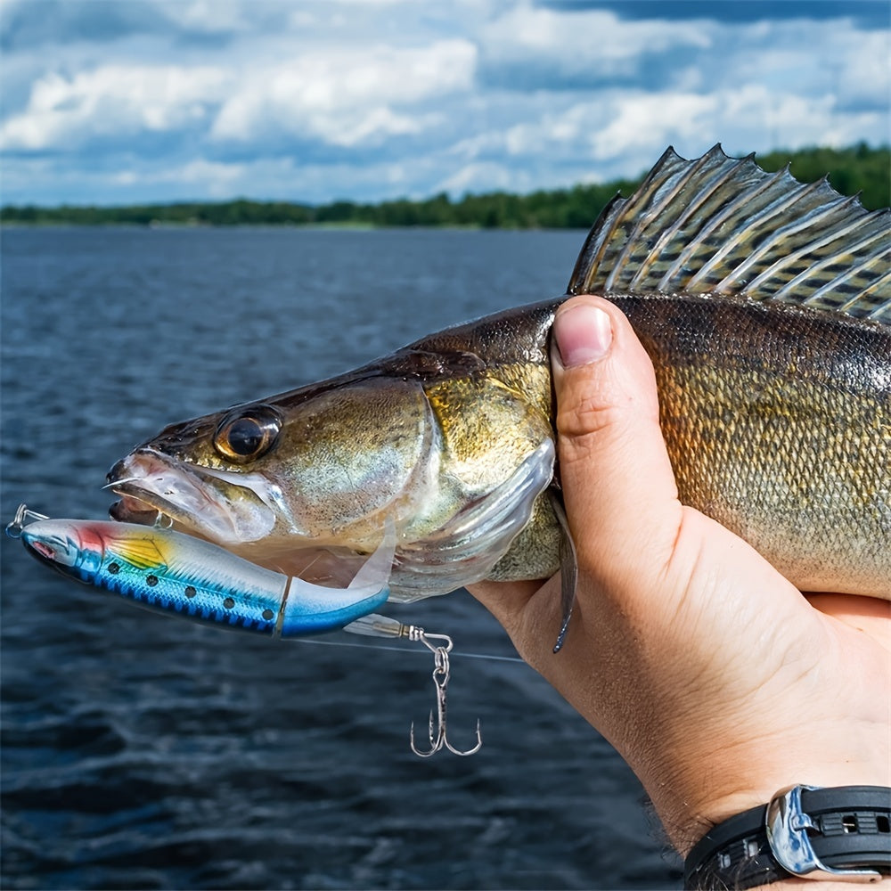 Wobler powierzchniowy popper z obrotowym ogonem – do łowienia na powierzchni