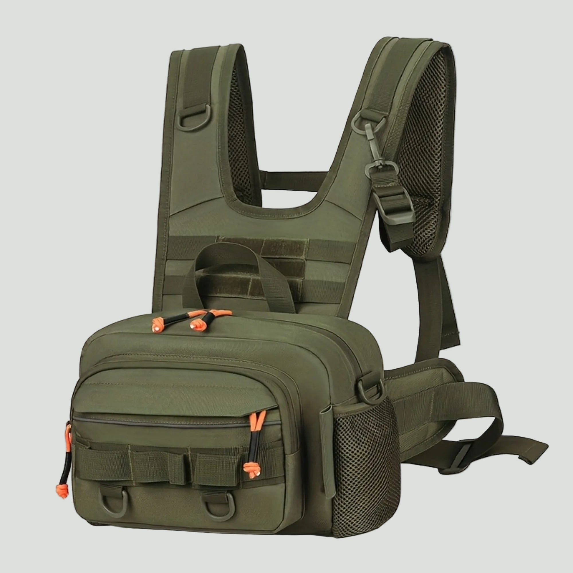 Męska torba piersiowa outdoorowa – kompaktowe przechowywanie na zamek