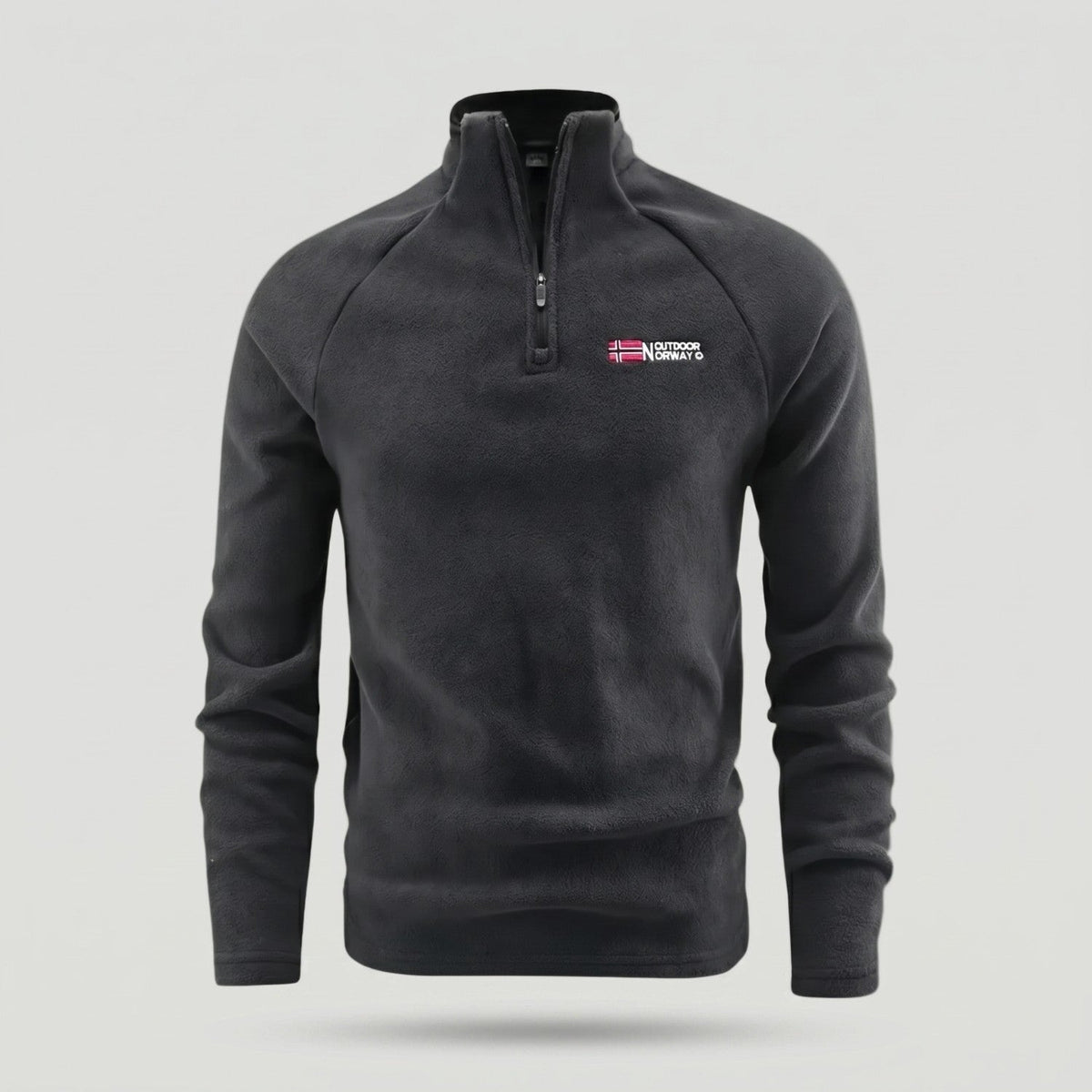 Polar męski half zip – bluza ze stójką - szybkoschnąca - odporna na mechacenie