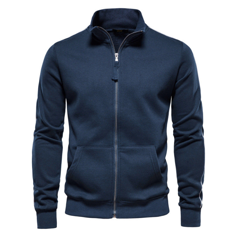 Ciepły sweter męski z kieszeniami | Model outdoorowy z półzamkiem