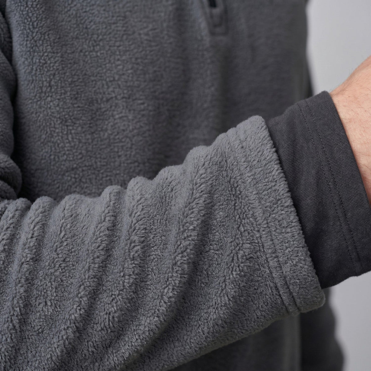 Polar męski half zip – bluza ze stójką - szybkoschnąca - odporna na mechacenie
