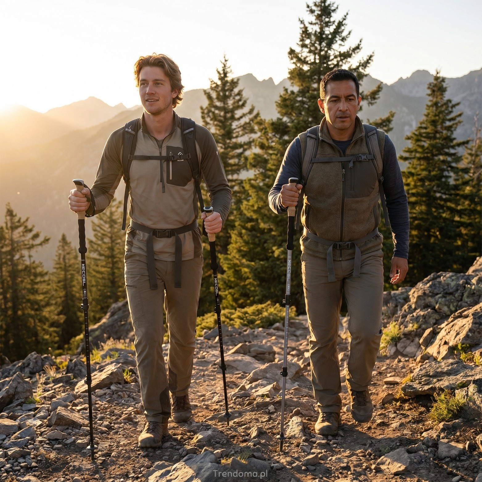 Kij Trekkingowy z Amortyzacją – Regulowane Aluminiowe Wsparcie