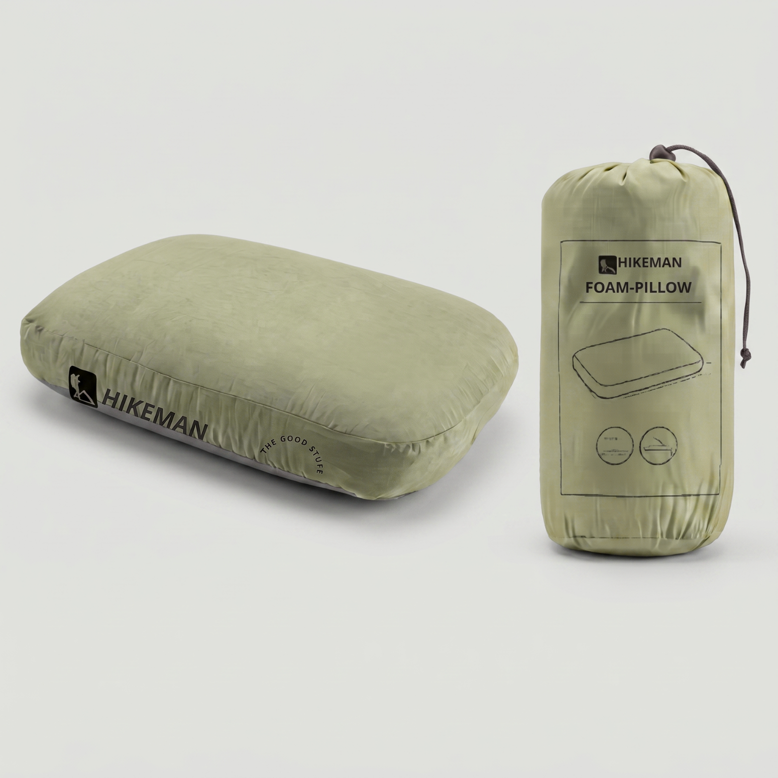 Przenośna Poduszka Kempingowa – Podróżna Poduszka z Pianki Memory Foam do Użytku Outdoorowego
