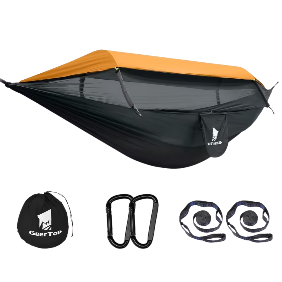 Hamak outdoorowy 3 w 1 – Moskitiera – Osłona przeciwsłoneczna