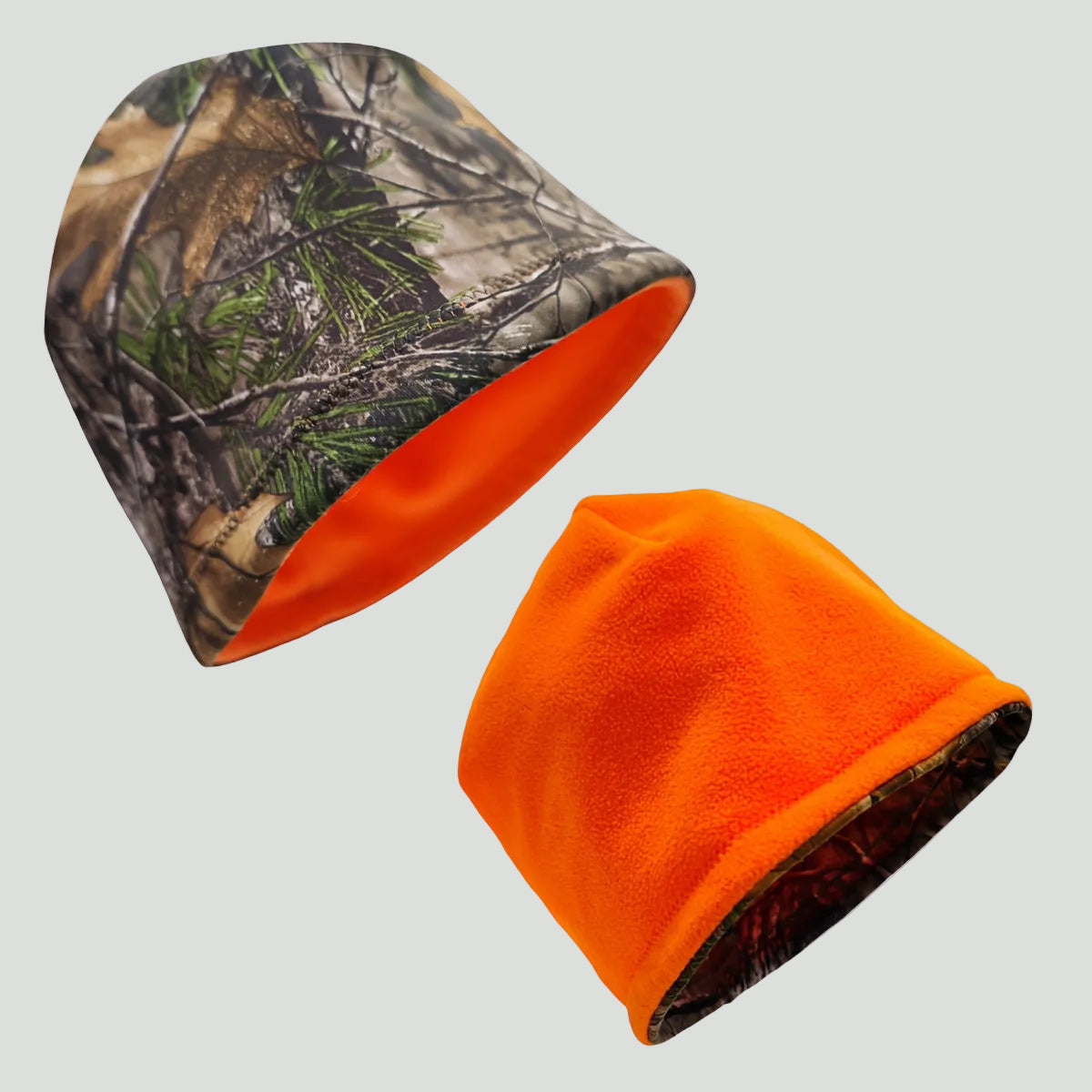 Dwustronna ciepła zimowa czapka z polaru – odwracalna