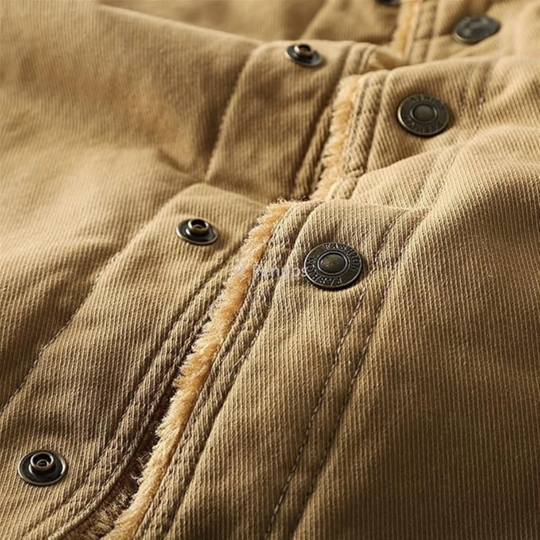 Męska ocieplana kurtka outdoorowa – model cargo z podszewką
