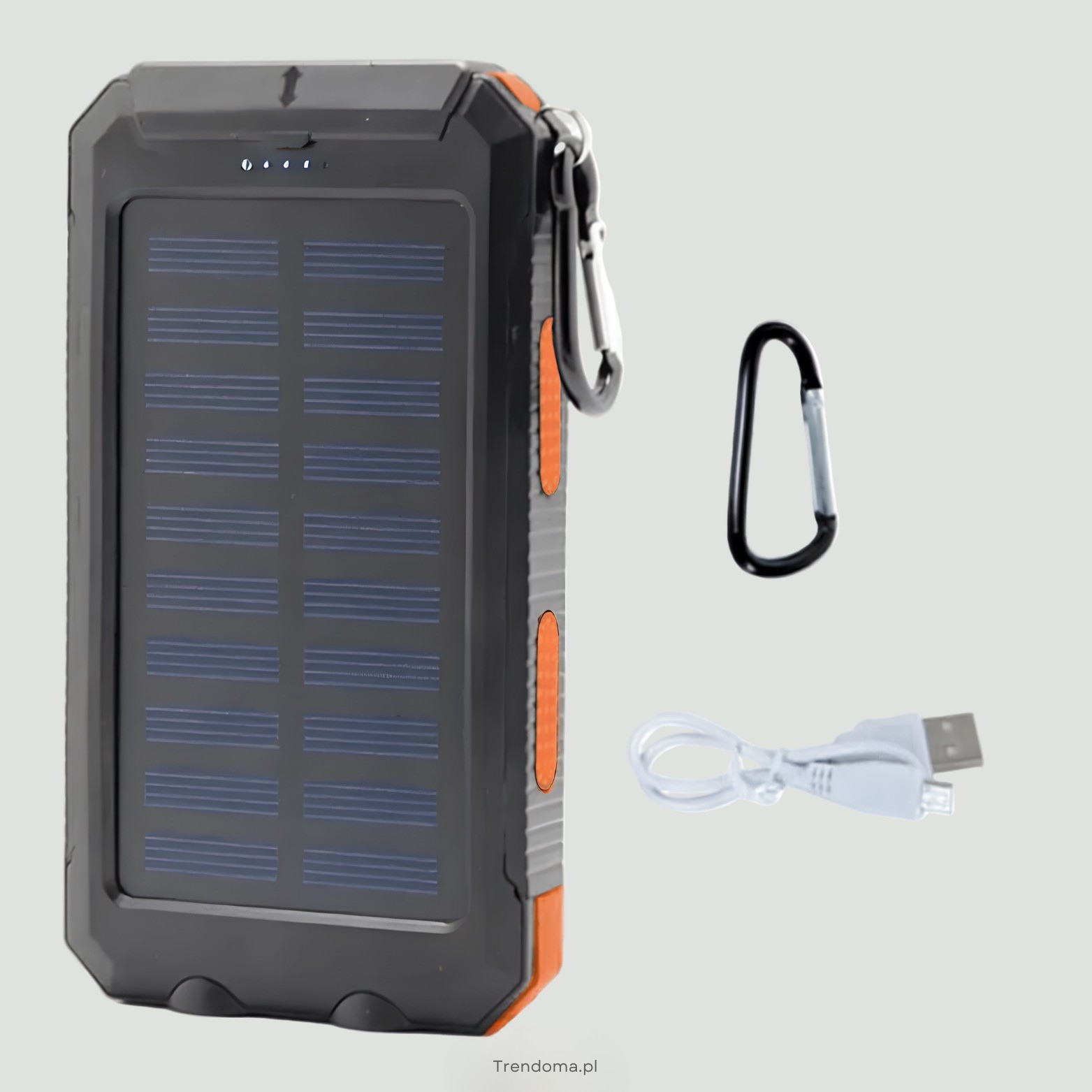 Solarny Powerbank 10000 mAh – Wodoodporne Zapasowe Zasilanie do Użytku Outdoorowego
