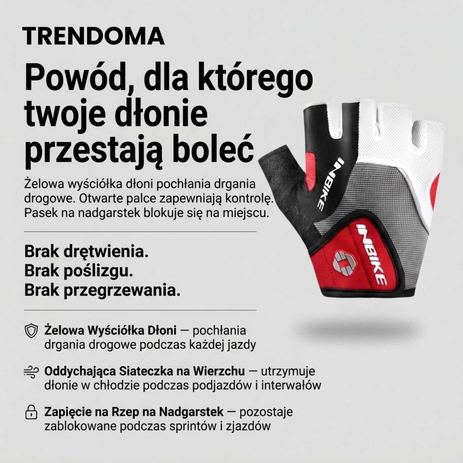 Oddychające Rękawiczki Rowerowe – Żelowe Wkładki z Odblaskowymi Wykończeniami