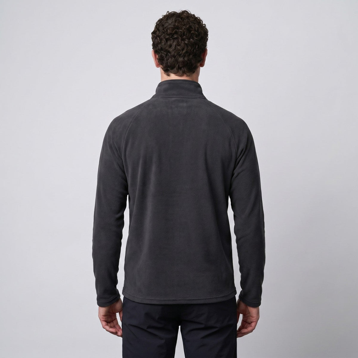 Polar męski half zip – bluza ze stójką - szybkoschnąca - odporna na mechacenie