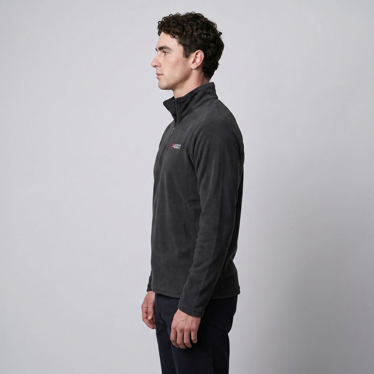 Polar męski half zip – bluza ze stójką - szybkoschnąca - odporna na mechacenie