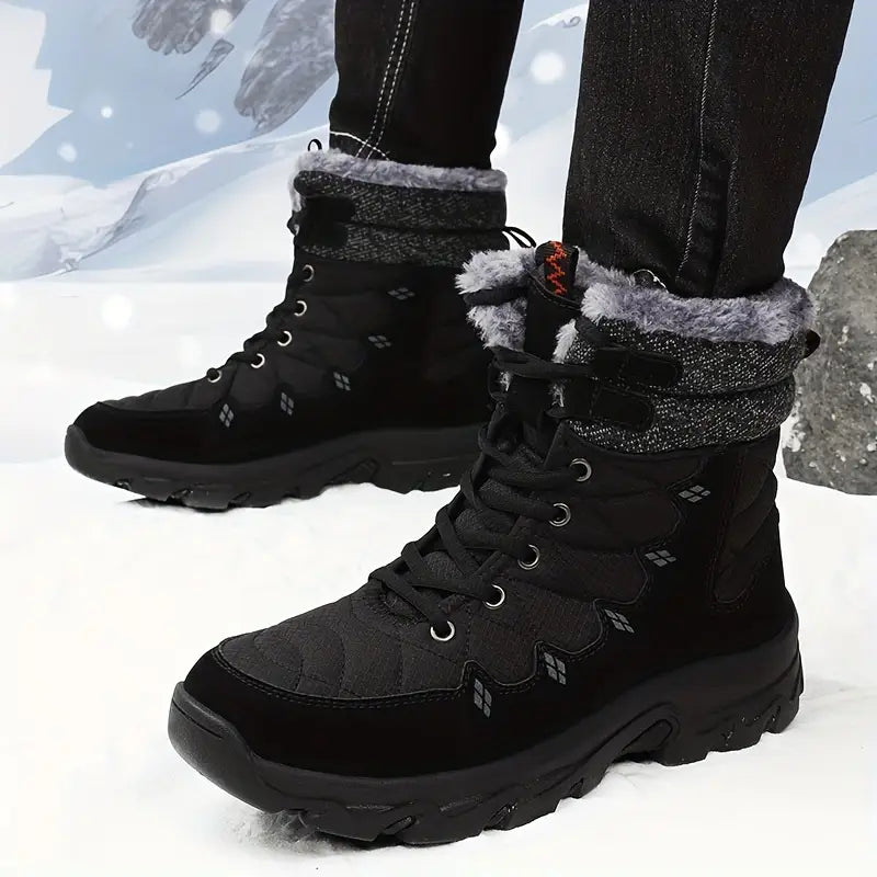 Buty zimowe męskie | Model sznurowany do codziennego użytku