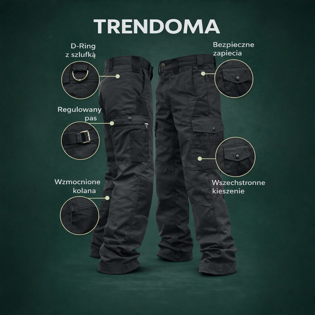 Męskie spodnie taktyczne cargo – wytrzymały, użytkowy design do zastosowań outdoorowych