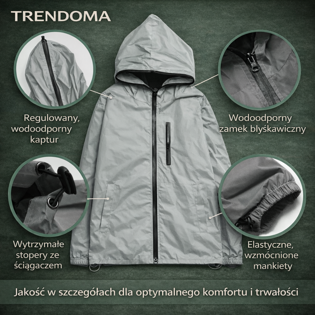 Lekka kurtka do biegania i trekkingu – model outdoorowy z elementami odblaskowymi
