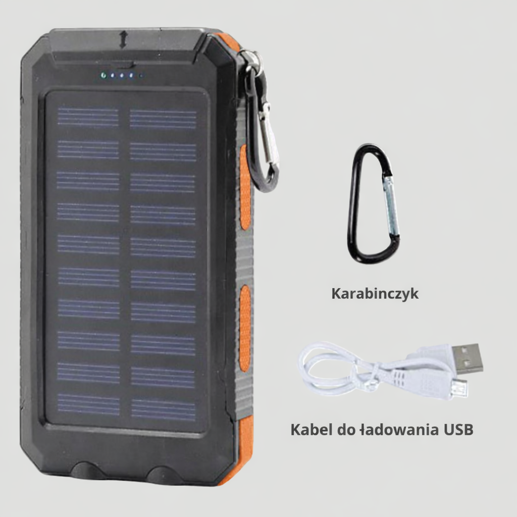 Solarny powerbank 10000 mAh – kompaktowe źródło energii outdoor