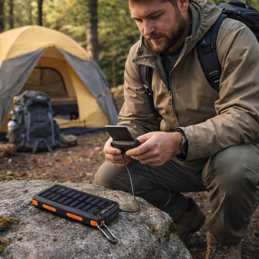 Solarny powerbank 10000 mAh – kompaktowe źródło energii outdoor